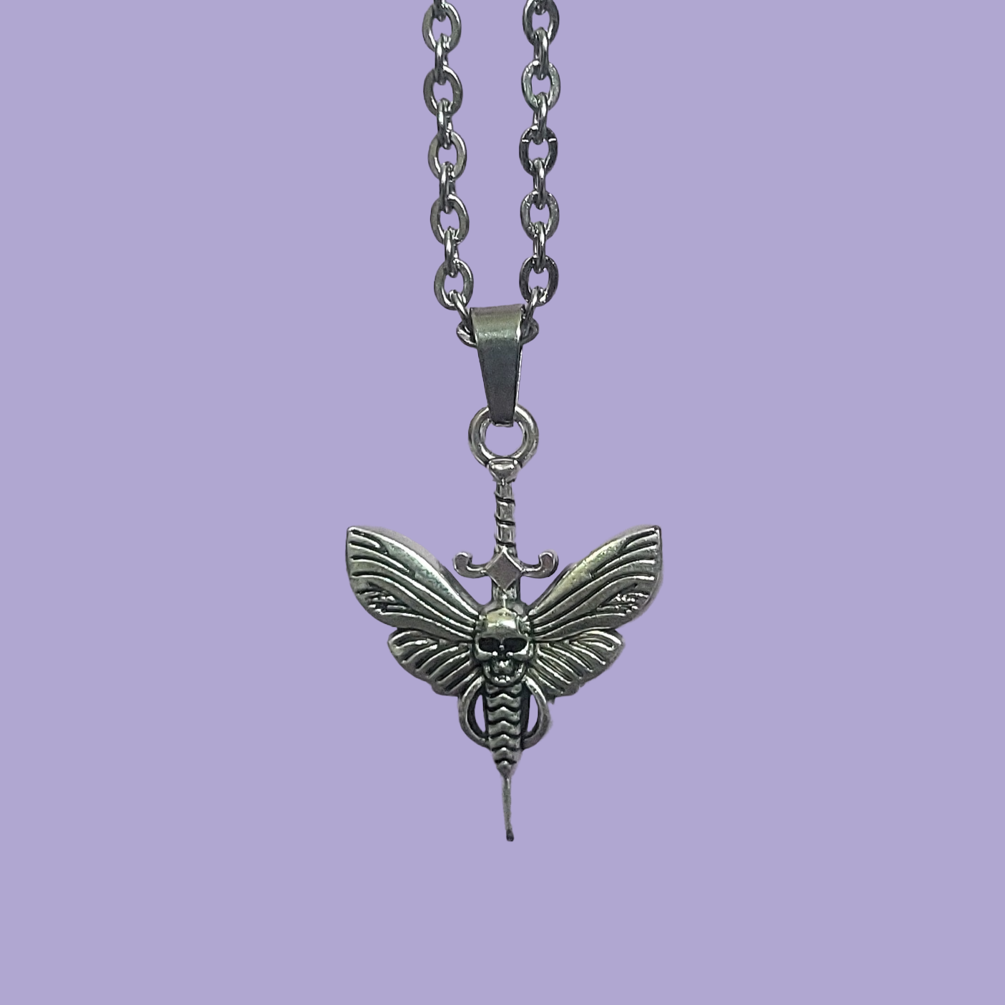 Moth Dagger Necklace