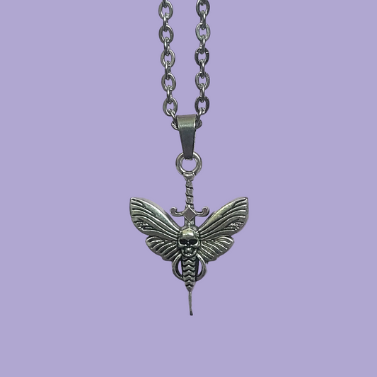 Moth Dagger Necklace