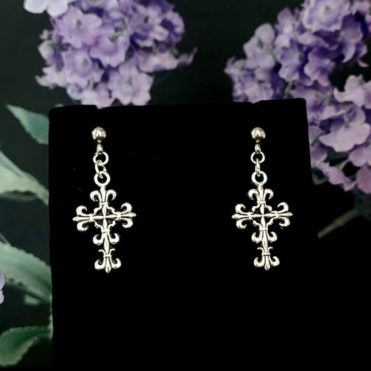 Gothic Cross Studs